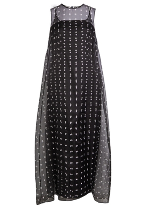 Emilia Wickstead Selina Polka-dot Layered Silk-chiffon Midi Dress - Black - 10 (UK10 / S)