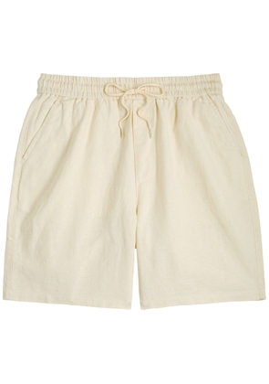 Les Deux Otto Linen-blend Shorts - Ivory - S