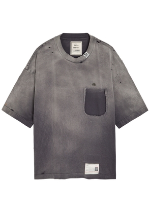 Maison Mihara Yasuhiro Distressed Cotton T-shirt - Black - 46 (IT46 / S)