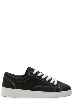 Jude Llow Nico Panelled Nubuck Leather Sneakers - Black - 8 (IT42 / UK8)