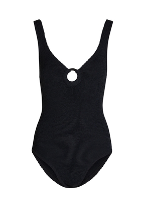 Hunza G Celine Crinkle Swimsuit - Black - One Size