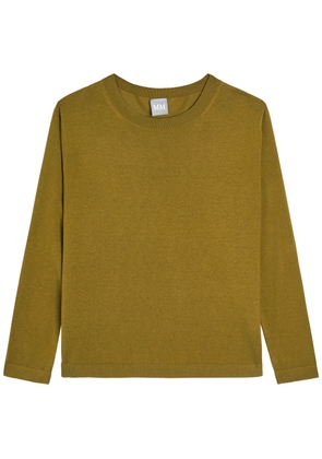 MM Arca Fine-knit Silk-blend Jumper - Olive - M (UK12 / M)
