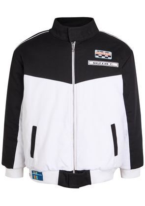 AN-Y1 Formula Appliquéd Padded Canvas Bomber Jacket - Black And White - S/M S/M