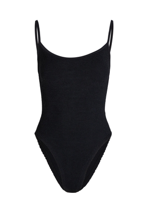 Hunza G Pamela Crinkle Swimsuit - Black - One Size