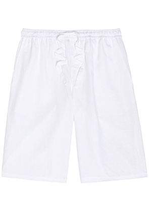 Dolce & Gabbana Logo-embroidered Linen Shorts - White - 50 (IT50 / L)