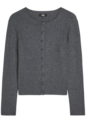 Paige Anzu Metallic Knit Cardigan - Dark Grey - XS (UK6 / XS)