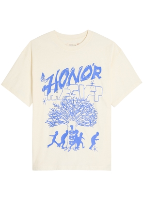 Honor The Gift Printed Cotton T-shirt - Off White - XL