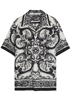 Dolce & Gabbana Majolica Printed Silk-twill Shirt - Multicoloured 1 - 40 (C15.75 / M)