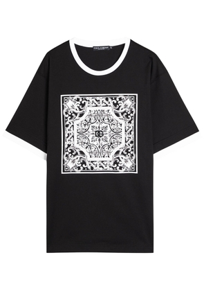 Dolce & Gabbana Printed Cotton T-shirt - Black - 50 (IT50 / L)