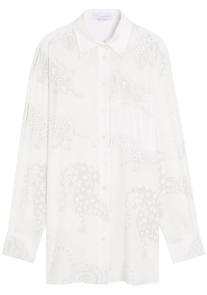Stella Mccartney Wild Cat Silk Shirt - Natural - 42 (UK10 / S)