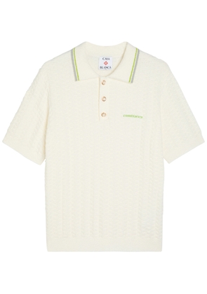 Casablanca Tennis Bouclé Polo Shirt - Off White - S