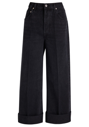 Citizens OF Humanity Ayla Baggy Cuffed Crop Jeans - Black - 23 (W23 / UK4 / Xxs)
