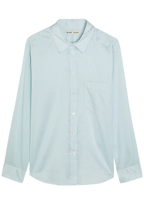 Blaze Milano Anabas Pinstripe Silk and Cotton-blend Shirt - Light Blue - 1 (UK8 / S)