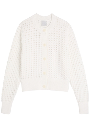Varley Bettina Textured Knit Jacket - White - XL (UK16 / XL)