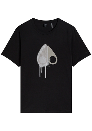 Moose Knuckles Augustine Drip Printed Cotton T-shirt - Black - L
