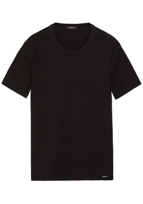Tom Ford Crew-neck Stretch-cotton T-shirt - Black - L