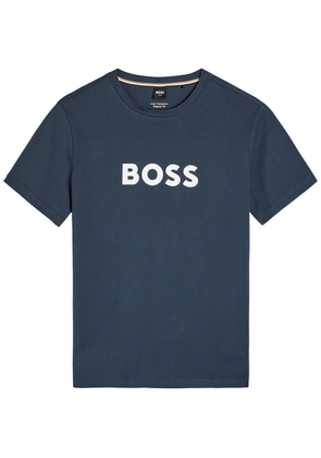 Boss Logo-printed Cotton T-shirt - Navy - L