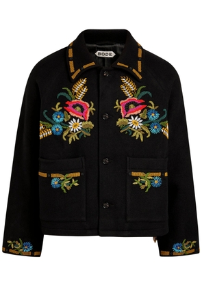 Bode Aquitaine Bead-embellished Wool Jacket - Black - M