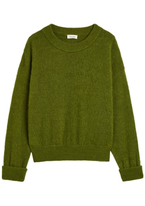 American Vintage Vitow Brushed Alpaca and Wool-blend Jumper - Dark Green - M/L (UK14 / L)