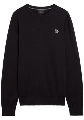 PS Paul Smith Appliquéd Cotton Jumper - Black - XL
