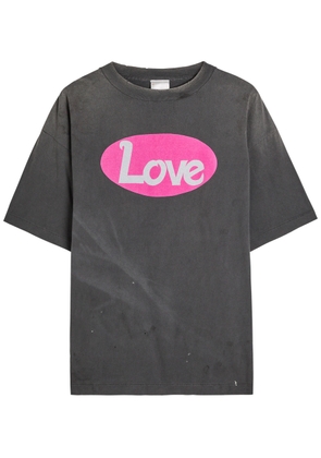 Saint Mxxxxxx Love Printed Cotton T-shirt - Black - Xxl