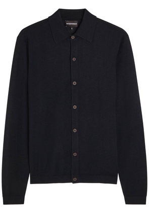 Emporio Armani Wool Cardigan - Navy - Xxl