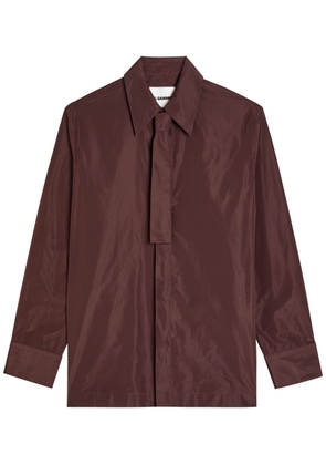 Jil Sander Taffeta Shirt - Brown - 38 (UK38 / M)