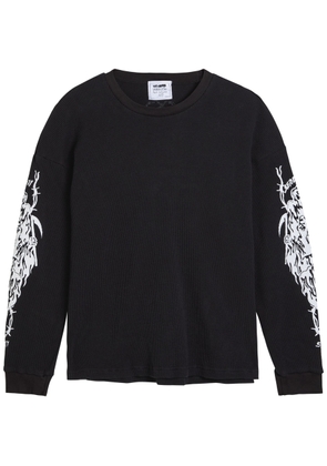 Warren Lotas Serenity Totem Long Sleeve Waffle top - Black - S