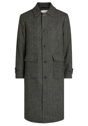 Les Deux Maximillian Herringbone Wool-blend Coat - Black - Xxl