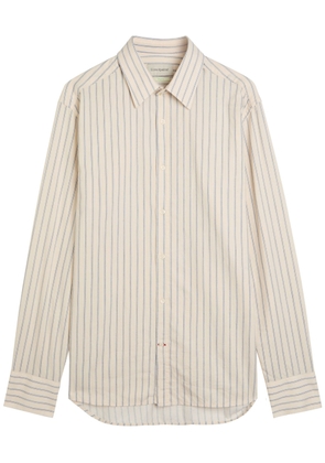 Oliver Spencer Conduit Striped Cotton Shirt - Ecru - 42 (C16.5 / XL)