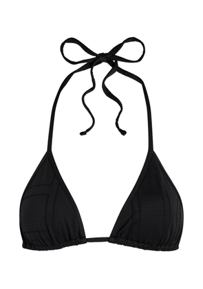 Toteme Monogram Pointelle Bikini Top - Black - S (UK8-10 / S)