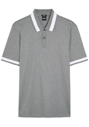 Boss H-phillipson 200 Logo Cotton Polo Shirt - Grey - S