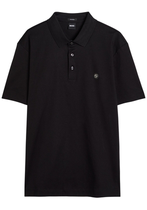 Boss C-parris 01 Logo-appliquéd Cotton Polo Shirt - Black - S