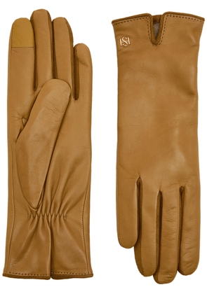 Handsome Stockholm Essentials Leather Gloves - Caramel - S