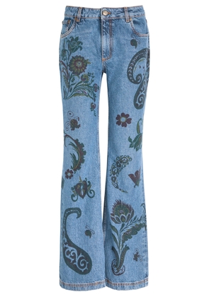 Etro Printed Flared-leg Jeans - Denim - 30 (W30 / UK12 / M)