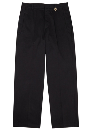 Casablanca Straight-leg Stretch-cotton Trousers - Black - 46 (IT46 / S)