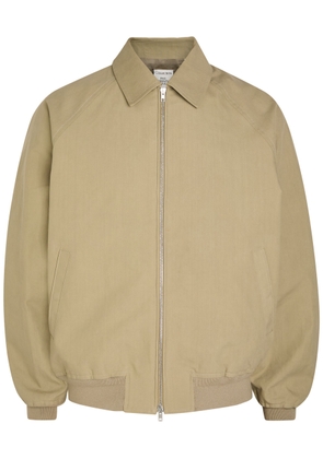 Calvin Klein Gathered-sleeve Cotton Jacket - Sand - 50 (IT50 / L)