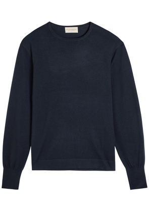 Officine Générale Knit Merino Wool Jumper - Navy - Xxl