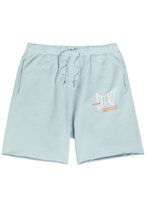 Saint Mxxxxxx Logo-print Cotton Shorts - Light Blue - L
