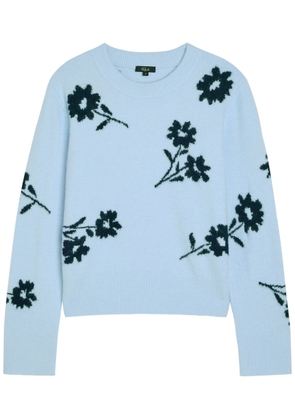 Rails Anise Floral Knit Jumper - Blue - XS (UK6 / XS)