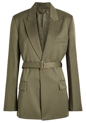 Victoria Beckham Belted Twill Blazer - Sage - 8 (UK8 / S)