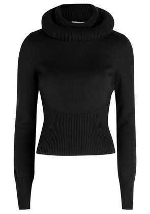 Alaïa Hooded Wool-knit Jumper - Black - 36 (UK8 / S)