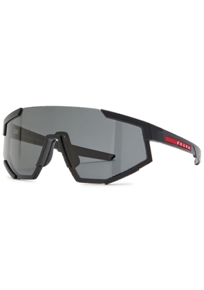 Prada Linea Rossa Wrap-around Mask Sunglasses - Black - One Size