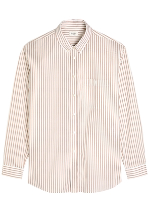 Saint Laurent Striped Cotton-poplin Shirt - Off White - L