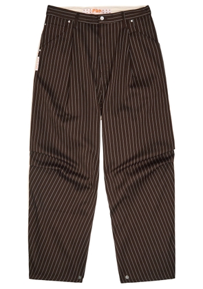 Pdf Channel Fat Angelo Pinstriped Straight-leg Woven Trousers - Off White - 34 (W34 / L)
