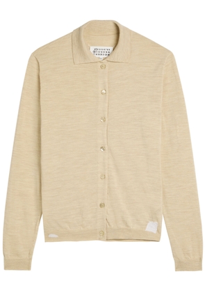 Maison Margiela Stitch-detail Wool-blend Cardigan - Beige - M (UK12 / M)
