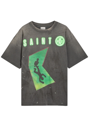 Saint Mxxxxxx Files Printed Cotton T-shirt - Black - XL