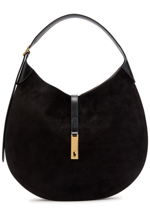 Polo Ralph Lauren Leather-trim Suede Shoulder bag - Black - One Size
