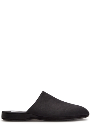 Calvin Klein Hugh Satin Slippers - Black - 39 (IT39 / UK6)