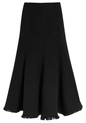 Gabriela Hearst Patterson Wool and Cashmere-blend Midi Skirt - Black - 40 (UK8 / S)